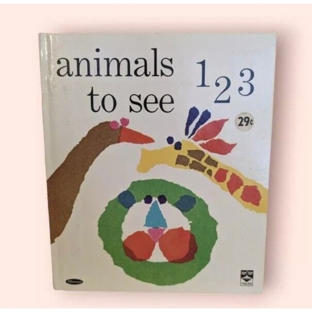 Animals To See 1 2 3 Hardcover 1964 Whitman Top Top Tale Illustrated Vtg Zens